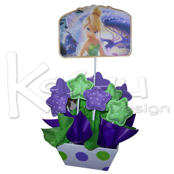 ADORNO DE TINKERBELL CON ESTRELLAS DE FOMY TERMOFORMADO