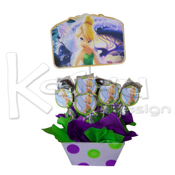 ADORNO DE TINKERBELL CON MAMUTS PERSONALIZADOS