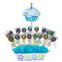 ARREGLO DE MADERA CON MINI-MAMUTS DECORADOS Y DISEO DE 1 BIRTH DAY