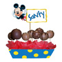 ADORNO DE MICKEY CON MANZANAS CUBIERTAS DE CHOCOLATE
