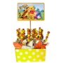 ADORNO DE WINNIE POOH CON BROCHETAS DE CHICLE BOLA