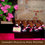 CANAPES DULCES Y MINI POSTRES