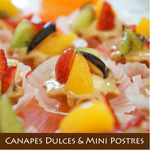 CANAPES DULCES Y MINI POSTRES