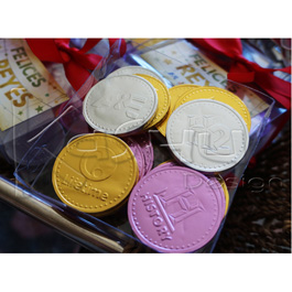 MONEDAS DE CHOCOLATE CON LOGO