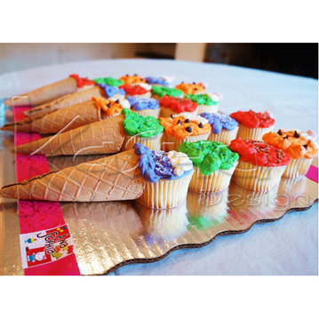 CUPCAKES EN FORMA DE HELADO