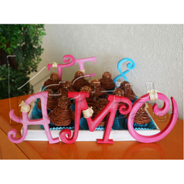 CUPCAKES FERRERO ROCHER CON BASE DECORATIVA