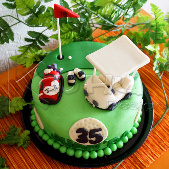 PASTEL DE FONDANT GOLF