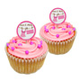 CUPCAKES DECORADOS PARA DESPEDIDA DE SOLTERA CON MINI TARJETA PERSONALIZADA