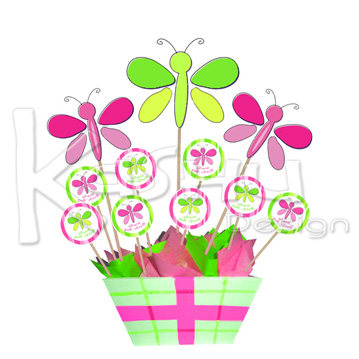 ARREGLO DE MADERA CON MARIPOSAS Y MAMUTS PERSONALIZADOS