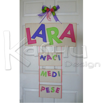 ARREGLO DE MADERA PARA COLGAR EN LA PUERTA