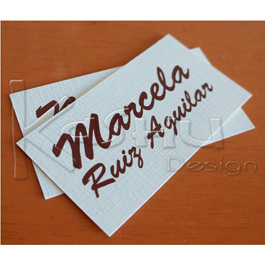 TARJETAS DE PRESENTACION EN PAPEL DECORATIVO Y SERIGRAFIA