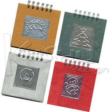 LIBRETA MINI DE PAPEL CON PLACA DE METAL