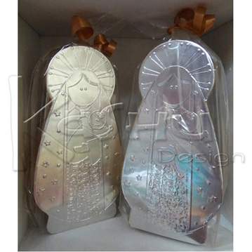 VIRGEN GRUESA CON REPUJADO