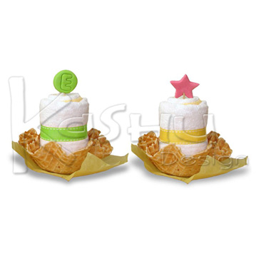 TOALLITA PERSONALIZADA EN CANASTA DE HELADO