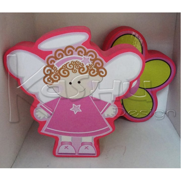 FIGURA DE MADERA GRUESA CON IMPRESION