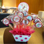 CENTRO DE MESA DE ENJAMBRES DE CHOCOLATE PERSONALIZADOS