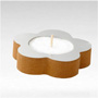 PORTA VELA FLOR DE METAL MADERA