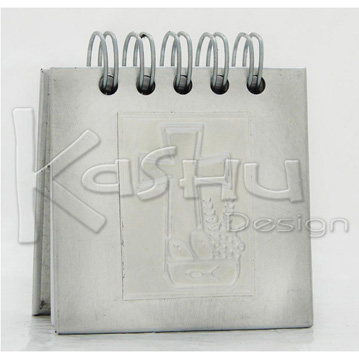 LIBRETAS METALICAS PERSONALIZADAS CON PLACA DE REPUJADO