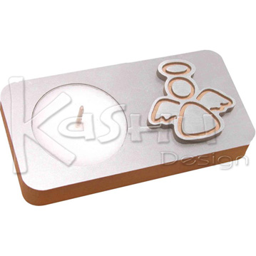 PORTA VELAS DE METAL MADERA PERSONALIZADAS