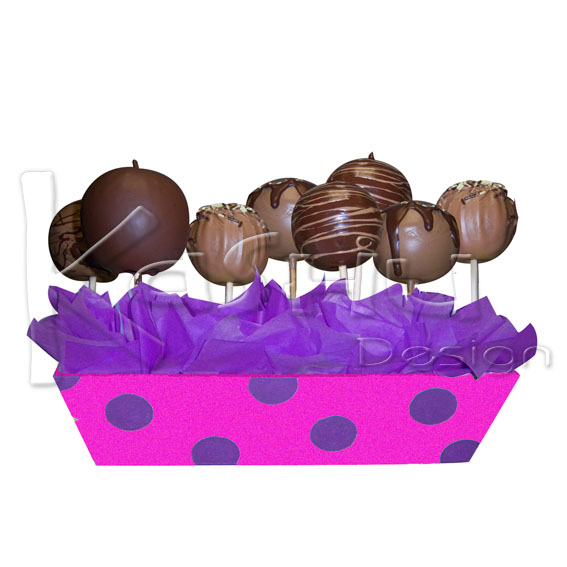 ARREGLO DE MADERA CON MANZANAS CUBIERTAS DE CHOCOLATE