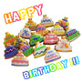 GALLETAS DECORADAS PASTELITOS HAPPY BIRTHDAY