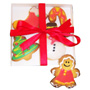 GALLETAS DECORADAS NAVIDAD EN CAJITA DE PVC Y LISTON